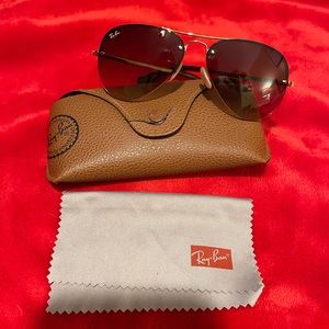 Rayban Woman rimless pilot glasses
